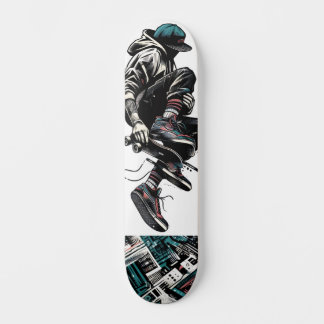 Retro-futuristische Tech-Street-Art-Skateboard 23 Skateboard