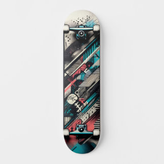 Retro-futuristische Tech-Street-Art-Skateboard 31 Skateboard