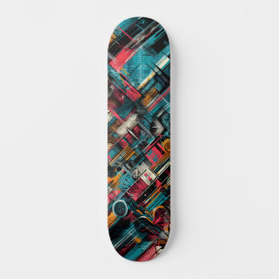 Retro-futuristische Tech-Street-Art-Skateboard 39 Skateboard