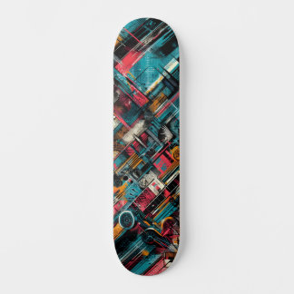 Retro-futuristische Tech-Street-Art-Skateboard 39 Skateboard