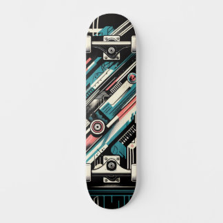 Retro-futuristische Tech-Street-Art-Skateboard 5 Skateboard