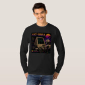 Retro-futuristischer AI-Roboter-Computer-Vaporwave T-Shirt (Vorne ganz)