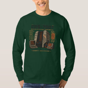 Retro-futuristischer AI-Roboter-Computer-Vaporwave T-Shirt