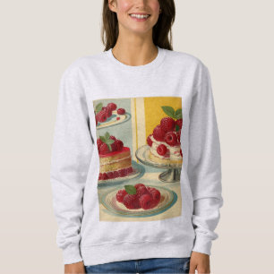 Retro-futuristischer Kuchen-Sweatshirt Sweatshirt