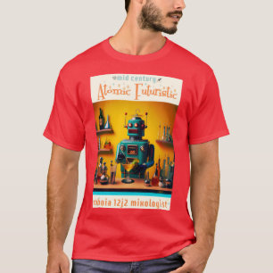 Retro-futuristischer Roboter ROBIA 12J2 Mixologe T-Shirt