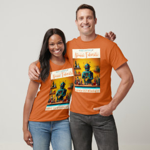 Retro-futuristischer Roboter ROBIA 12J2 Mixologe T-Shirt