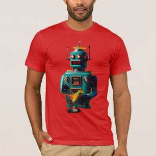 Retro-futuristischer Roboter ROBIA 12J2 Mixologist T-Shirt