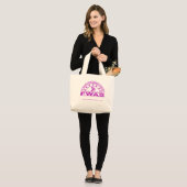 Retro FWAS Logo Jumbo Tote Bag Stoffbeutel (Vorderseite (Model))