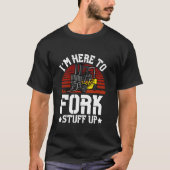 Retro Gabelstapler Kunst für Männer - Frauen zerti T-Shirt (Vorderseite)