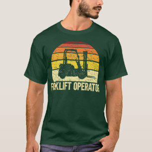 Retro-Gabelstapler-zertifizierter Fahrer Hubwagen T-Shirt