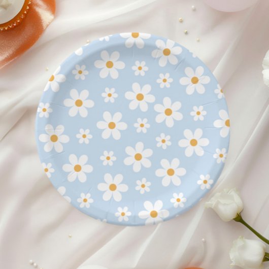 Retro-Gaisy blaue Papierplatten Pappteller