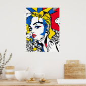 Retro-Gal Poster (pop-art) (Küche)