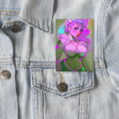 Retro Galactic Pinup Girl Button (Insitu)