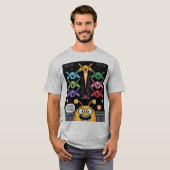 Retro Galaga Galagans T-Shirt - Bee-lieve in Forma (Vorne ganz)