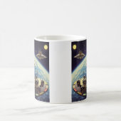 Retro Galaktische Teller Armada Kaffeetasse (Mittel)
