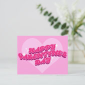 Retro Galentine Postkarte (Stehend Vorderseite)