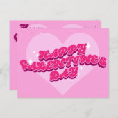 Retro Galentine Postkarte (Vorne/Hinten)