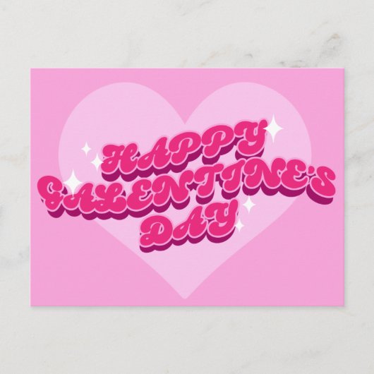 Retro Galentine Postkarte (Vorderseite)