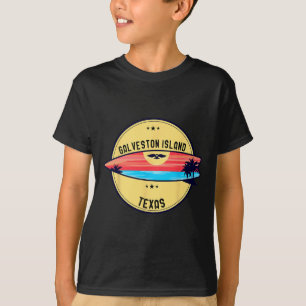 Retro Galveston Island Strand Texas Strand Surfen T-Shirt