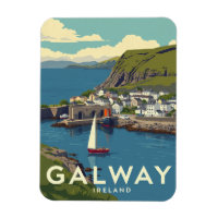 Retro Galway Ireland Travel Souvenir Magnet
