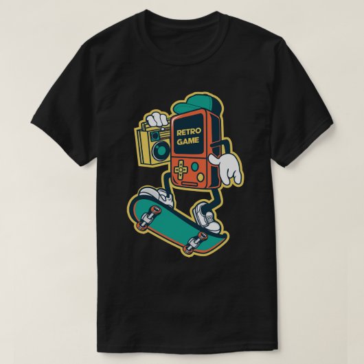 RETRO GAME CARTOON T-Shirt (Design vorne)