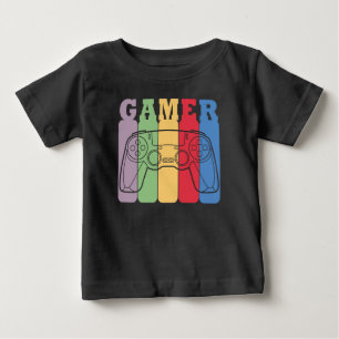 Retro-Game-Controller-Design für Gamer Baby T-shirt