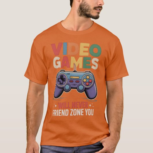 Retro-Game-Controller mit Video-Gameet-Freund fri T-Shirt (Vorderseite)