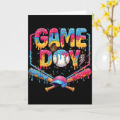 Retro Game Day Baseball Eis Drip Geschenk für mich Karte (Gelbe Blume)