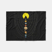 Retro Game Eating Planets Space Galaxy Gaming Boys Fleecedecke (Vorderseite (Horizontal))