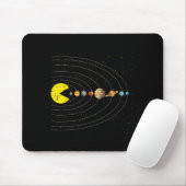 Retro Game Eating Planets Space Galaxy Gaming Boys Mousepad (Mit Mouse)