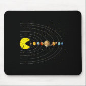 Retro Game Eating Planets Space Galaxy Gaming Boys Mousepad (Vorne)