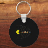 Retro Game Eating Planets Space Galaxy Gaming Boys Schlüsselanhänger (Vorderseite)