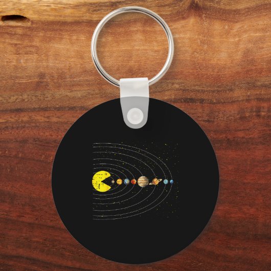 Retro Game Eating Planets Space Galaxy Gaming Boys Schlüsselanhänger (Vorderseite)