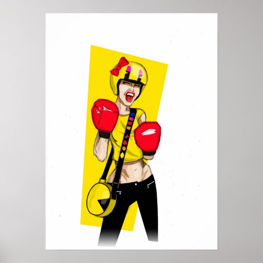 Retro Game Girl Poster (Vorne)