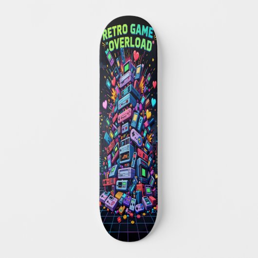 Retro Game Overload Edition 1 Skateboard (Vorderseite)