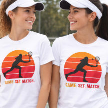 Retro Game Set Match Tennis Shirt