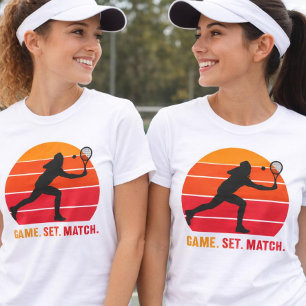 Retro-Game-Set-Match-Tennishirt T-Shirt
