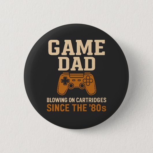 Retro Game Vater "80er Cartridge Vibes Button (Vorderseite)