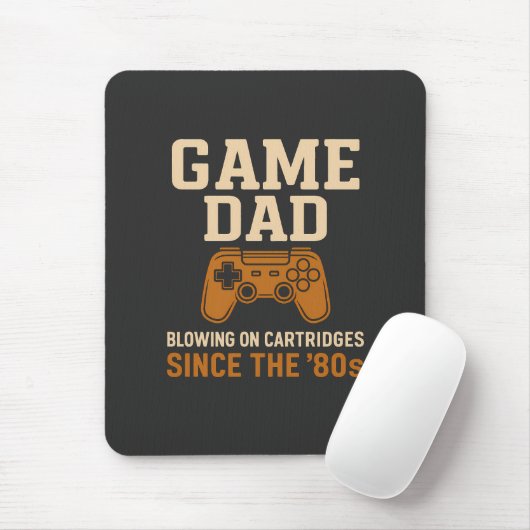 Retro Game Vater "80er Cartridge Vibes Mousepad (Mit Mouse)