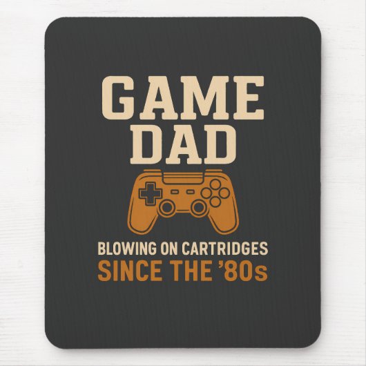 Retro Game Vater "80er Cartridge Vibes Mousepad (Vorne)