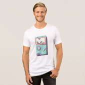 Retro GameBoy LEGO-Inspired T-Shirt" Tri-Blend Shirt (Vorderseite voll)