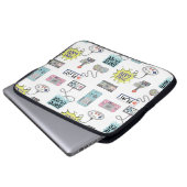 Retro-Gamecontroller: Farbenloses Muster Laptopschutzhülle (Vorne Knopf)