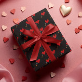 Retro Gamer 8 Bit Herz und Pfeil Geschenkpapier