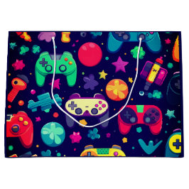 Retro Gamer Arcade Birthday Große Geschenktüte