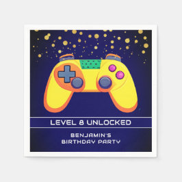 Retro Gamer Arcade Birthday Party Serviette