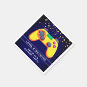 Retro Gamer Arcade Birthday Party Serviette (Ecke)