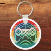 Retro-Gamer-Arcade-Stil Schlüsselanhänger (Vorderseite)