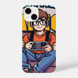 Retro Gamer Boy - Cooler Cartoon Handy Case für Ga iPhone 14 Hülle