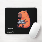 Retro Gamer Capybara Mousepad – Old School Vibes (Mit Mouse)