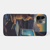 Retro Gamer Cat | 8-Bit Pixel Art Gaming Case-Mate iPhone Hülle (Rückseite (Horizontal))